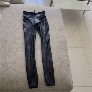 Spanx faux leather leggings XS black